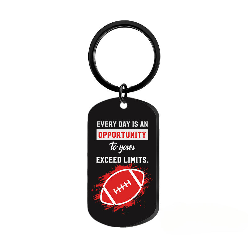 Wholesale Rugby Sports Metal Keychains